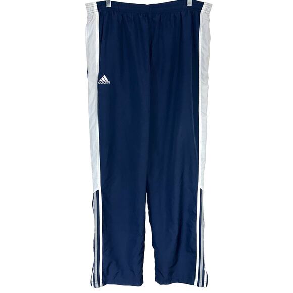 Adidas Y2K Men’s Navy Blue Side Stripe Vintage 2006 Track Pants Size Large - Picture 1 of 11